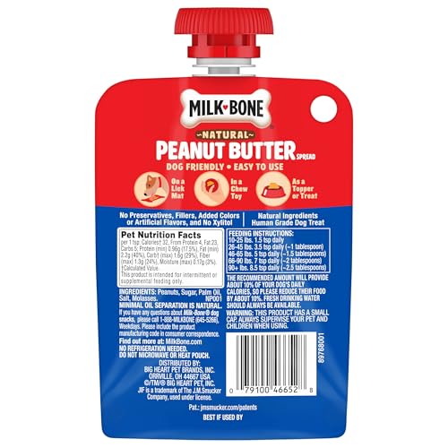 Image of Milk-Bone Natural Peanut Butter Spread with Jif, 4 Pouches