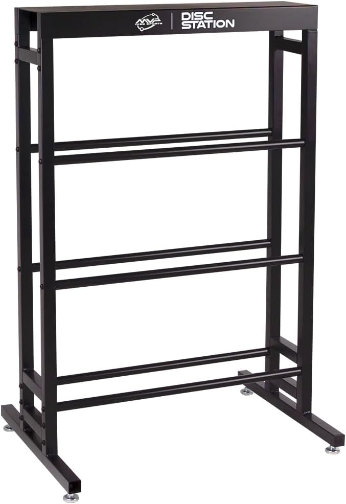 MVP Disc Sports Disc Station Disc Storage Rack (Choose Your Size and Color)