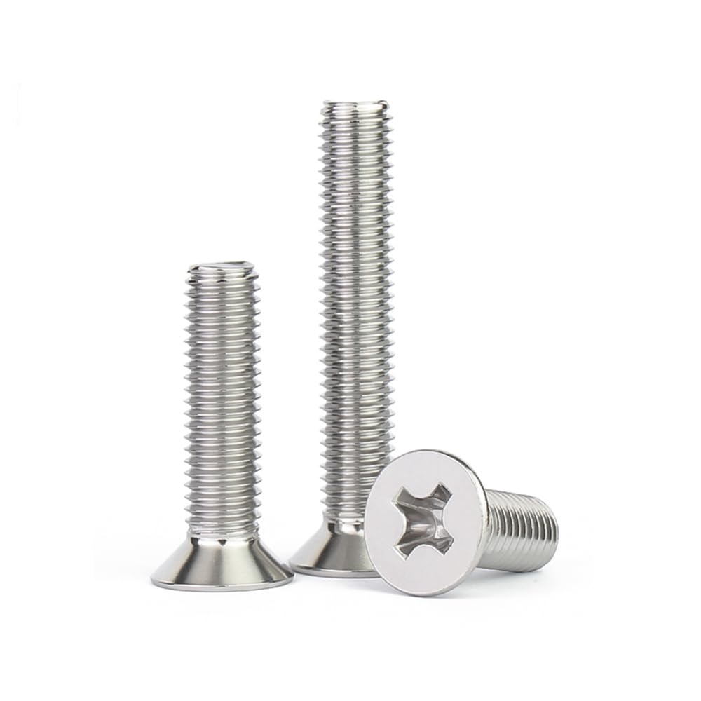 CHAOUYYZ 4-400Pcs Ss 304 Flat Head Screws/M10X50Mm-10Pcs