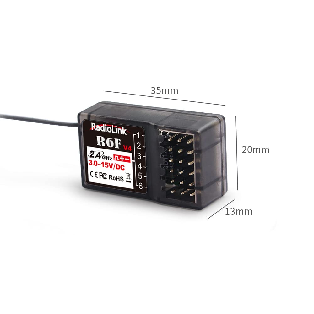 Amazon.co.jp: 【RadioLink正規品】 R6F 受信機 (2.4GHz 6ch/ 3.0~15V