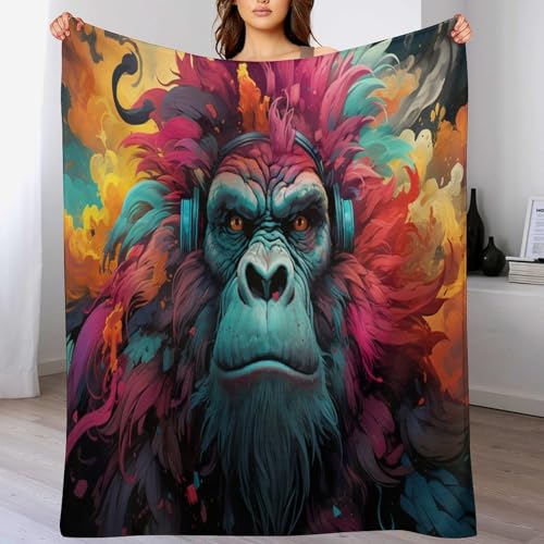 Manta de forro polar suave Gorilla de tacto aterciopelado superior para dormitorio 2