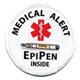 EPIPEN INSIDE Medical Alert 2.5 inch Sew-on Patch