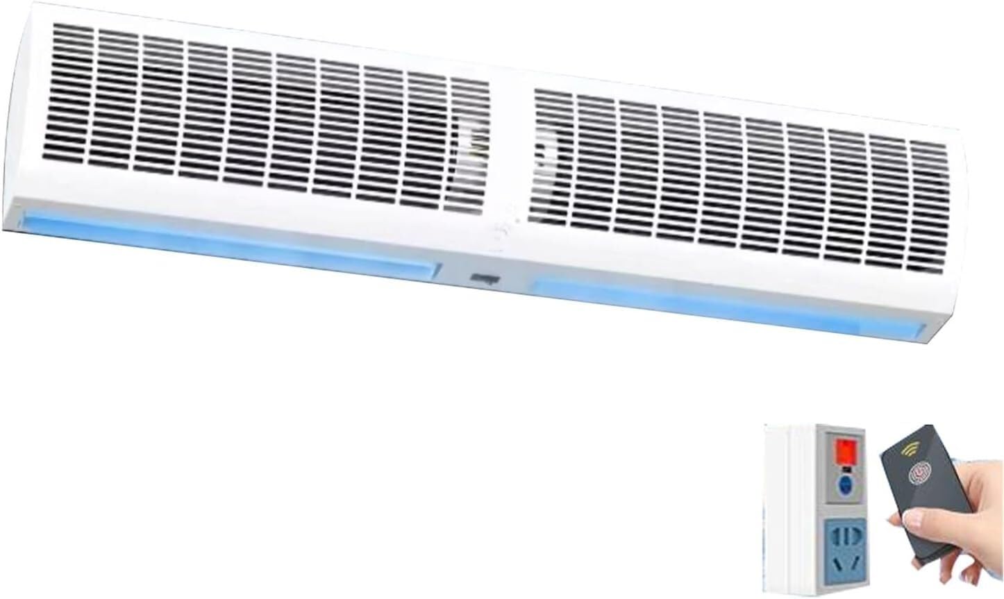 SSDDLZEQ Air Curtain for Doorway Air Curtain Machine Commercial Low-noise Door Curtain Machine Shop And Catering Air Curtain Fan(Remote Control Type,150cm)