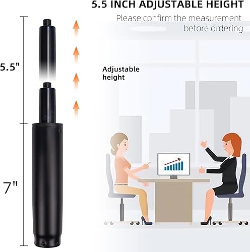 Miniatura 2 de PROFECTUS Silla de oficina de repuesto de cilindro de elevación de gas con herramientas de extracción, cilindro de elevación de gas resistente de