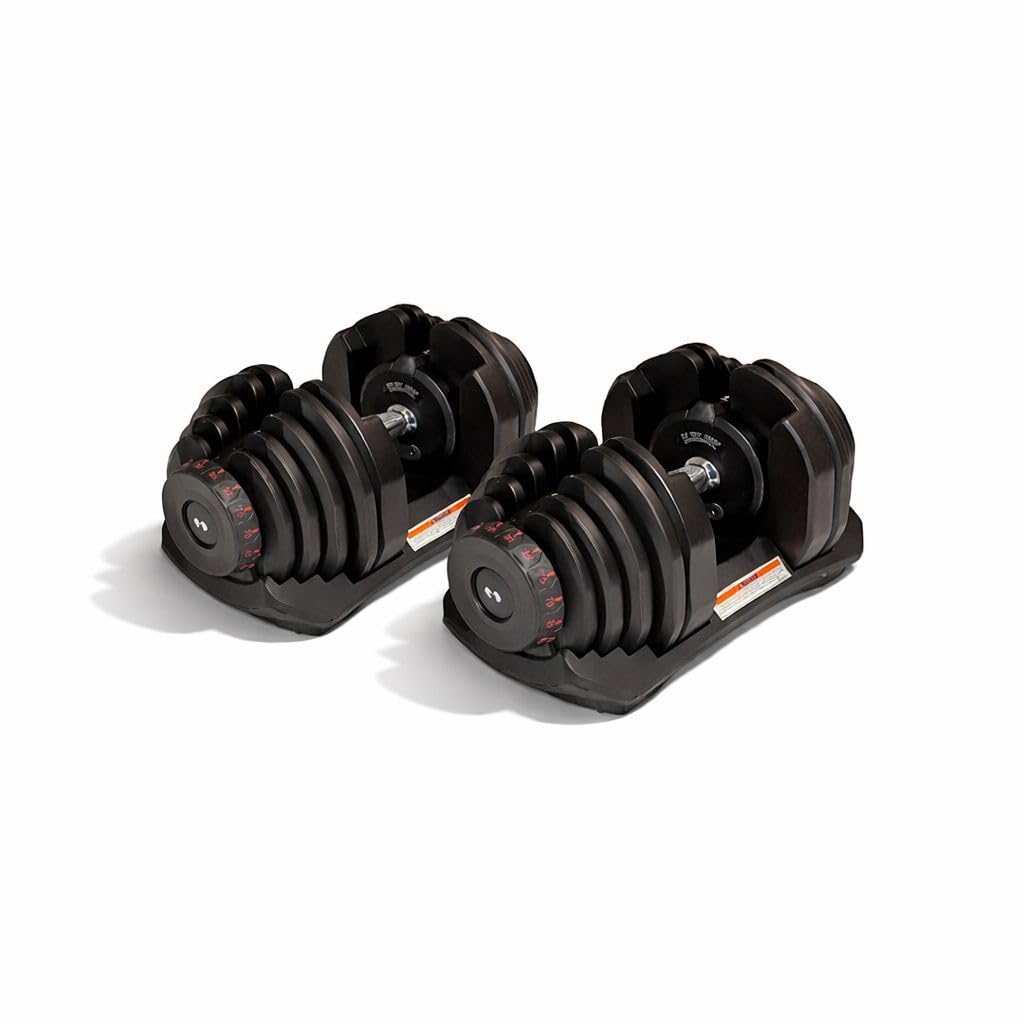 10-90 Lb Adjustable Dumbbell: Adjusts From 10-90 Lbs, 17 Adjustable Settings (Pair)