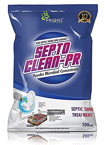 Image of Septo Clean - PR Toliet Cleaner, Septic Tank Cleaner and Odor Remover, Natural and Effective Bacteria Powder (500g) Pack Of 2