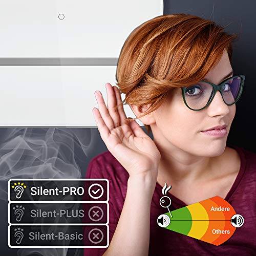 Afzuigkap 90 cm/Muur Afzuigkap met stahoogte/roestvrij staal/wit glas/automatische uitschakeling/Aanraakbediening… - Image 5