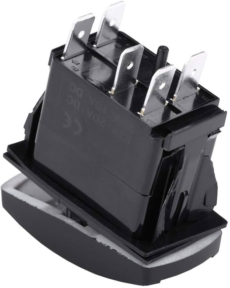 1x SPST 4 Broches Interrupteur à Bascule LED Rectangulaire ORANGE 250V