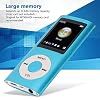 Digital Music Player mp4 Player Ultra Thin MP3 Player Compatible mp3 Player with Most Sound Formats Support Memory Card USB MP3 Player (Blue) MP3 & MP4 Players mp4 Player MP3 & MP4 Players