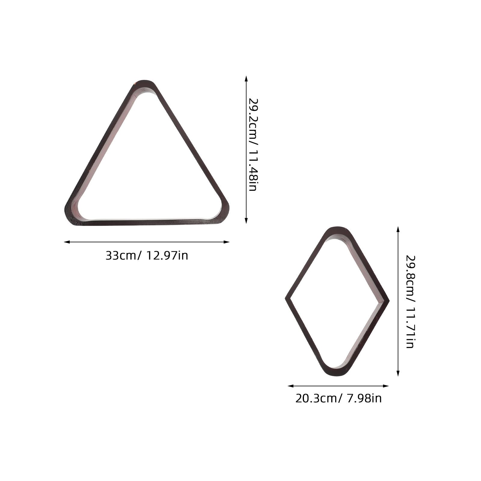 Rastrelliera Triangolare da Biliardo in Legno Massello 2-1/4