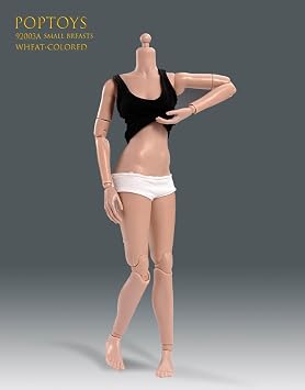 1/6 Scale Female Body, 12inch Suntan Skin Little Bust Flexible Action Figure Body Modified Ver. Doll Collection