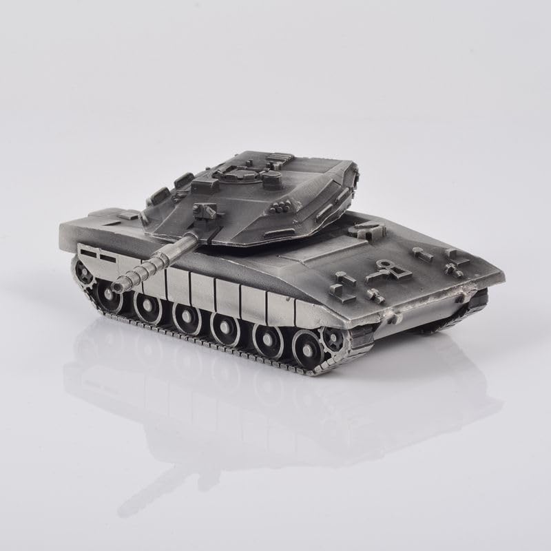 Merkava Mk4 Main Battle Tank All-Metal Casting Model Military Model Toy (Silver)