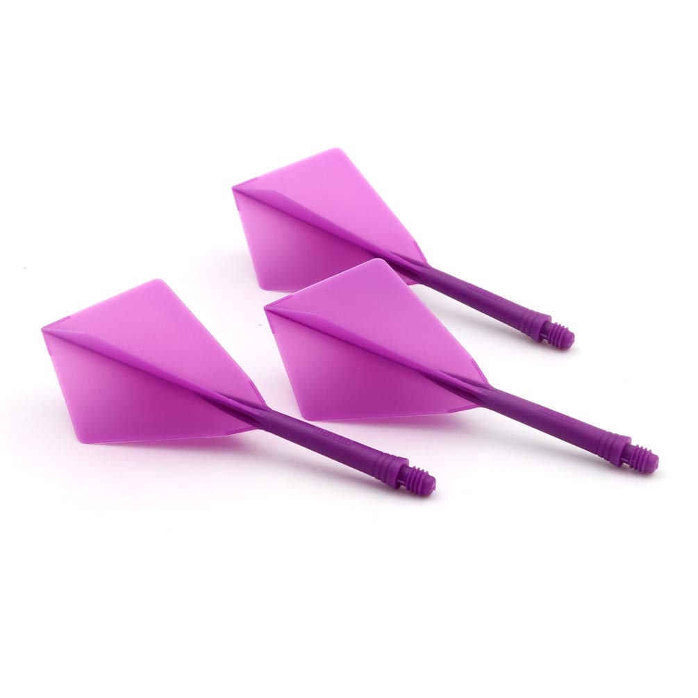 CUESOUL Rost Eje de dardo Integrado y Plumas Medianas, Forma de Diamante, Juego de 3