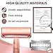 Safety Razor for Men with 15 Stainless Steel Double Edge Blades, Long Handle Men’s Single Razors for Shaving, Imported Upgraded Blades Reduce Irritation, Rose Gold