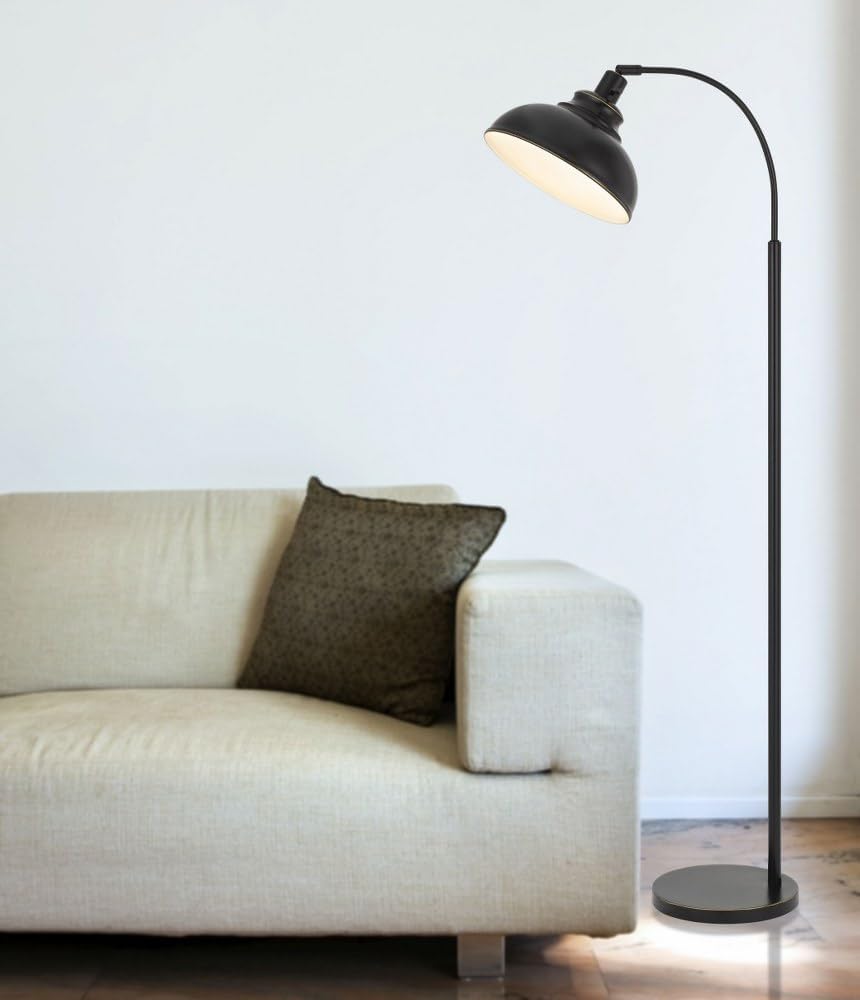 Cal 60W Dijon Adjustable Metal Floor lamp with Weight Base and on Off Socket Switch, Bronze, 61.00x23.50x11.00, BO-2964FL-DB