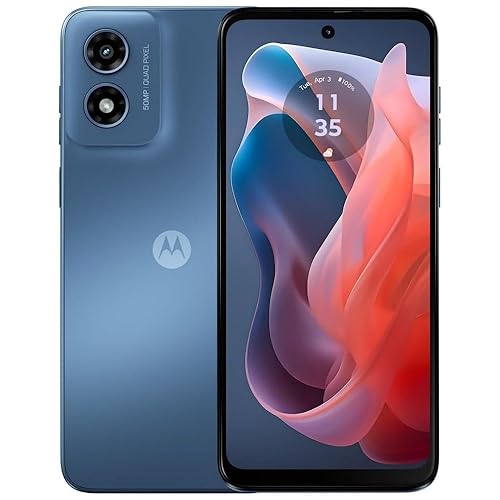 Motorola Moto G Play | 2024 | AT&T Unlocked 4G LTE | 4/64GB | 50 MP Camera | Sapphire Blue (Renewed)