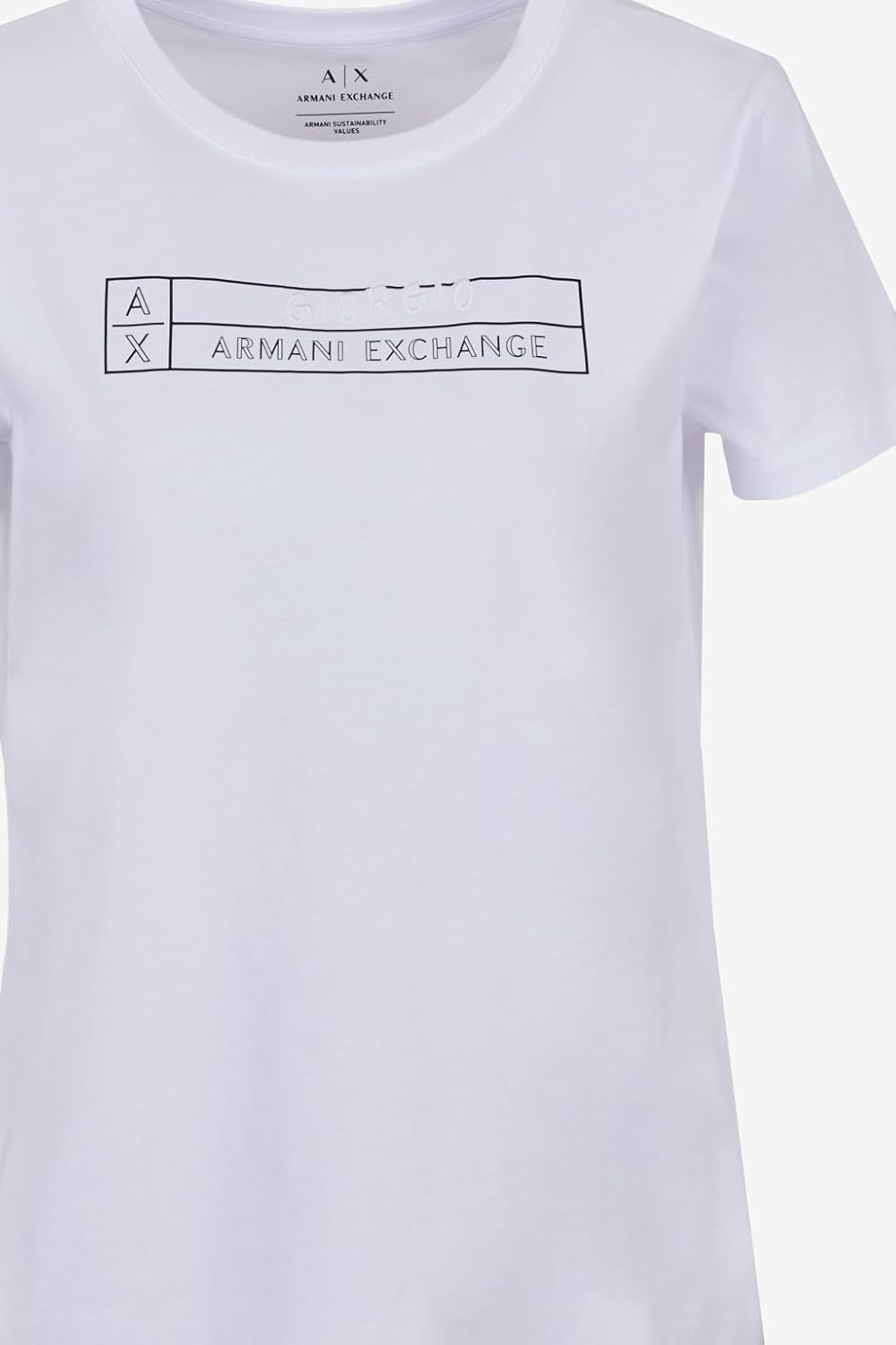 Armani Exchange Womens Short Sleeve Logo Tee - Image 2