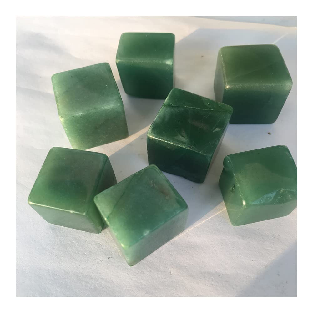 PEKMAR Natürlicher Dongling-Jadewürfel mit natürlichem Quarzstein, Venendekoration, Kunsthandwerk (Größe: 1000 g) (Size : 500g)