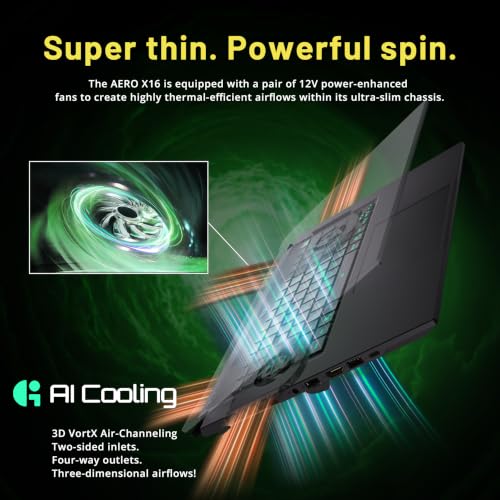 Image of GIGABYTE AERO X16 16 inch WQXGA 165Hz Gaming Laptop, AMD Ryzen AI 9 HX 370, 32GB DDR5, 2TB Storage (1TB SSD+1TB Dock), GeForce RTX 5070 8GB GDDR7, Backlit Keyboard, FHD Camera, Wi-Fi 6E, Win 11 Pro, Gray
