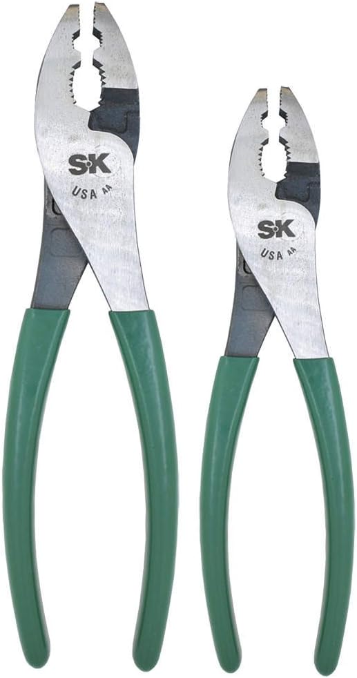 Slip Joint Plier Set, 6, 8 In, Curved, 2 Pcs