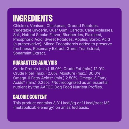 Image of Wellness Rewarding Life Soft Dog Training Treats, Natural, Grain Free, Chicken and Venison Recipe, 6 oz Bag