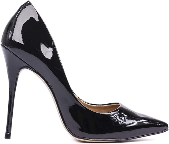 scarpin preto bico fino salto agulha