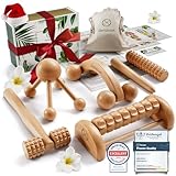 HELDSON® Kit de massage en bois de qualité supérieure [6 pièces] FSC® 100 % – Outil...