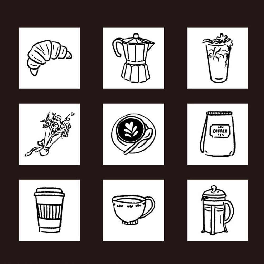9 szt./zestaw uroczy kreskówkowy mini wzór drewniane znaczki życie codzienne piękny świat kalendarz planer znaczek scrapbooking dziennik