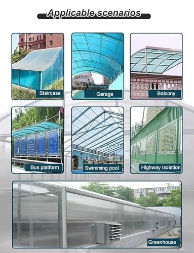 Cubierta de lluvia para toldo y marquesinas con placas de plástico translúcidas 6