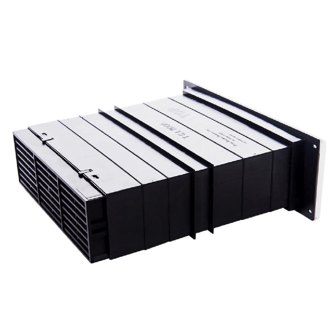 Rytons Black 9"×3" Cavity Wall Telescopic Vent Set with Hit & Miss Grille