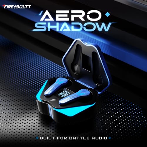 Image of Fire-Boltt Aero Shadow TWS Earbuds Custom EQ, RGB Lights, Wireless Bluetooth 5.4, Music & App Support, 50H Playtime, Fast Charging Case, 50ms Low Latency for Gaming, Touch Controls - Cobalt Blue