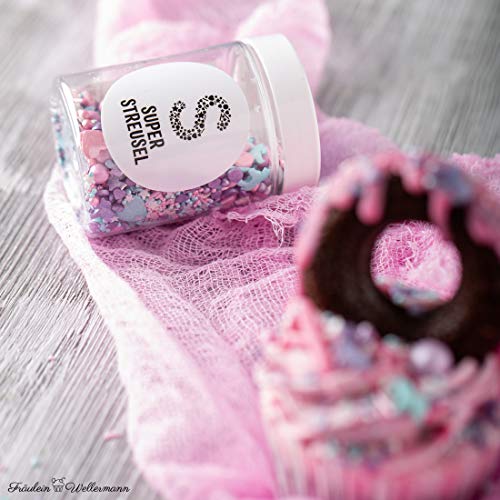 Super Streusel | EinhornParty | Zuckerstreusel für Kuchen Kekse Torte uvm. | Alle Zutaten aus der EU | Streuselmix aus Hamburg bekannt aus TV & Print | Ohne AZO-Farbstoffe (90g)