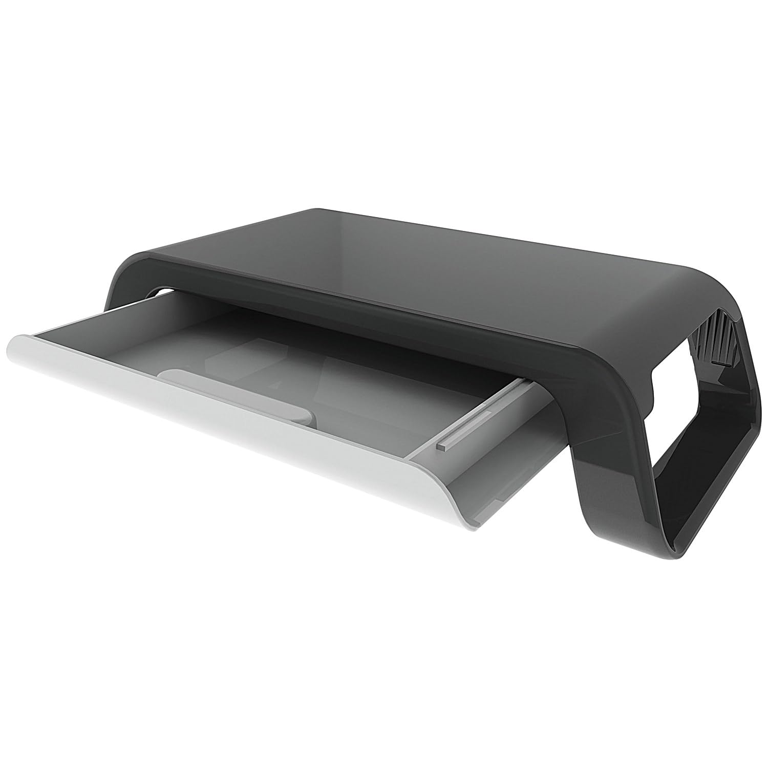 Contour Ergonomics Monitor Stand with Drawer Black