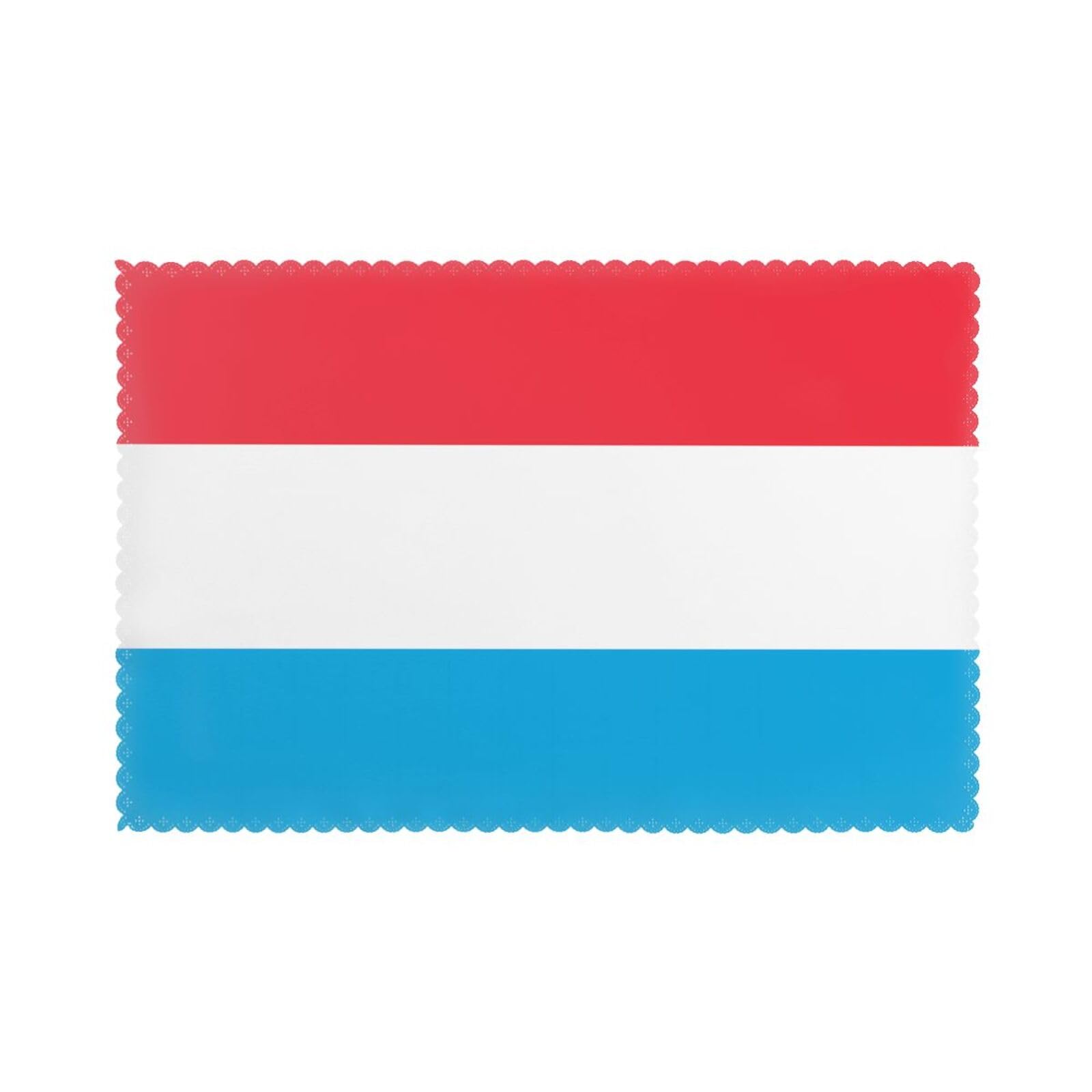 Luxembourg flag Placemat set of 6, oil-proof, washable, suitable for kitchen, restaurant, party, etc.