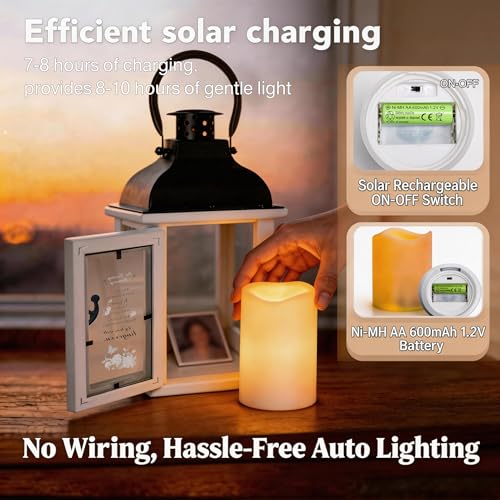 Farol conmemorativo para recuerdo emotivo con luz LED solar 6