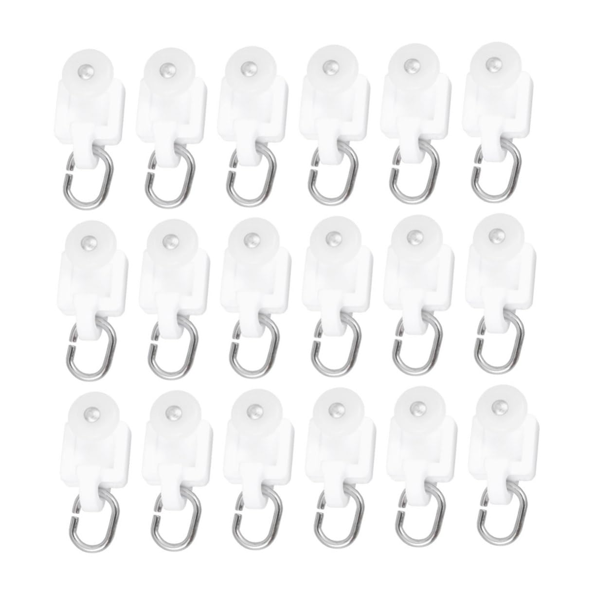 VINTORKY Curtain Rail Accessories 50pcs Mute Hook Track Pulley Pe Material Roller for Outdoor Curtain Gliders