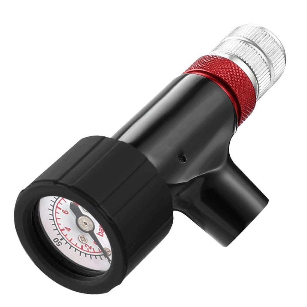 GMBYLBY CO2 Tyre Filler Air Pumps With Pressure Gauge Road Bike Tire Inflator Head For & Mountain