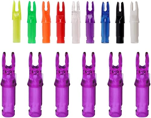 Miniatura 29 de SOPOGER 50 paquetes de flechas de tiro con arco – Insertos de flecha para flechas de carbono 0.244/0.244 in de plástico para bricolaje caza tiro