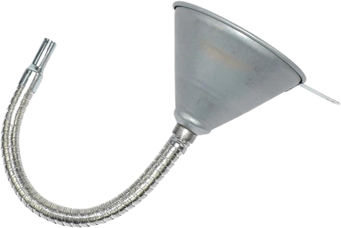 14.6" 24.8" Steel Bendable Spout Funnel with Filter Compatible with All Automotive Oils Diesel Fuel and Other Liquids(24.8inch)