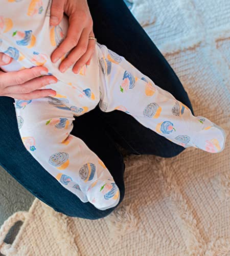 Image of Burt's Bees Baby unisex-baby Sleep & Play, Organic One-piece Romper-jumpsuit Pj, Zip Front Footed Pajama