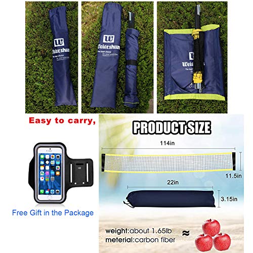 image for CAILENIFDC Portable Badminton Net Set with Stand and Carry Bag, Indoor