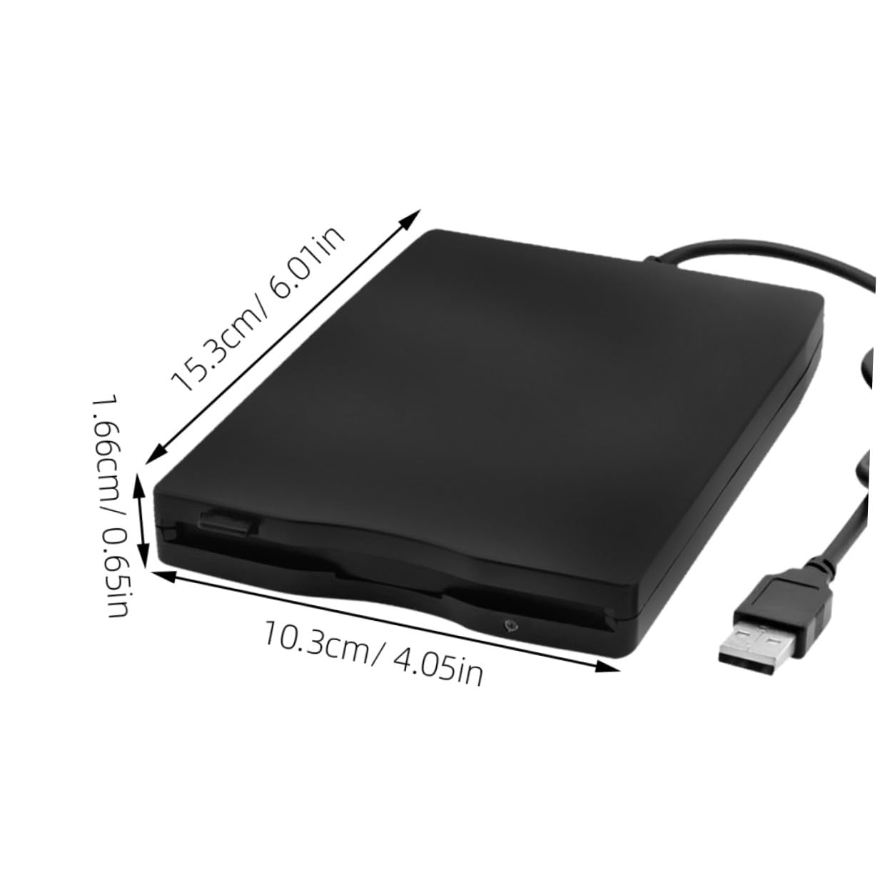 OSALADI Lecteur de Disquette Externe USB 2.0 Noir, Transfert de Données Stable, Compatible Plupart des Systèmes, Design Compact pour Transport Pratique