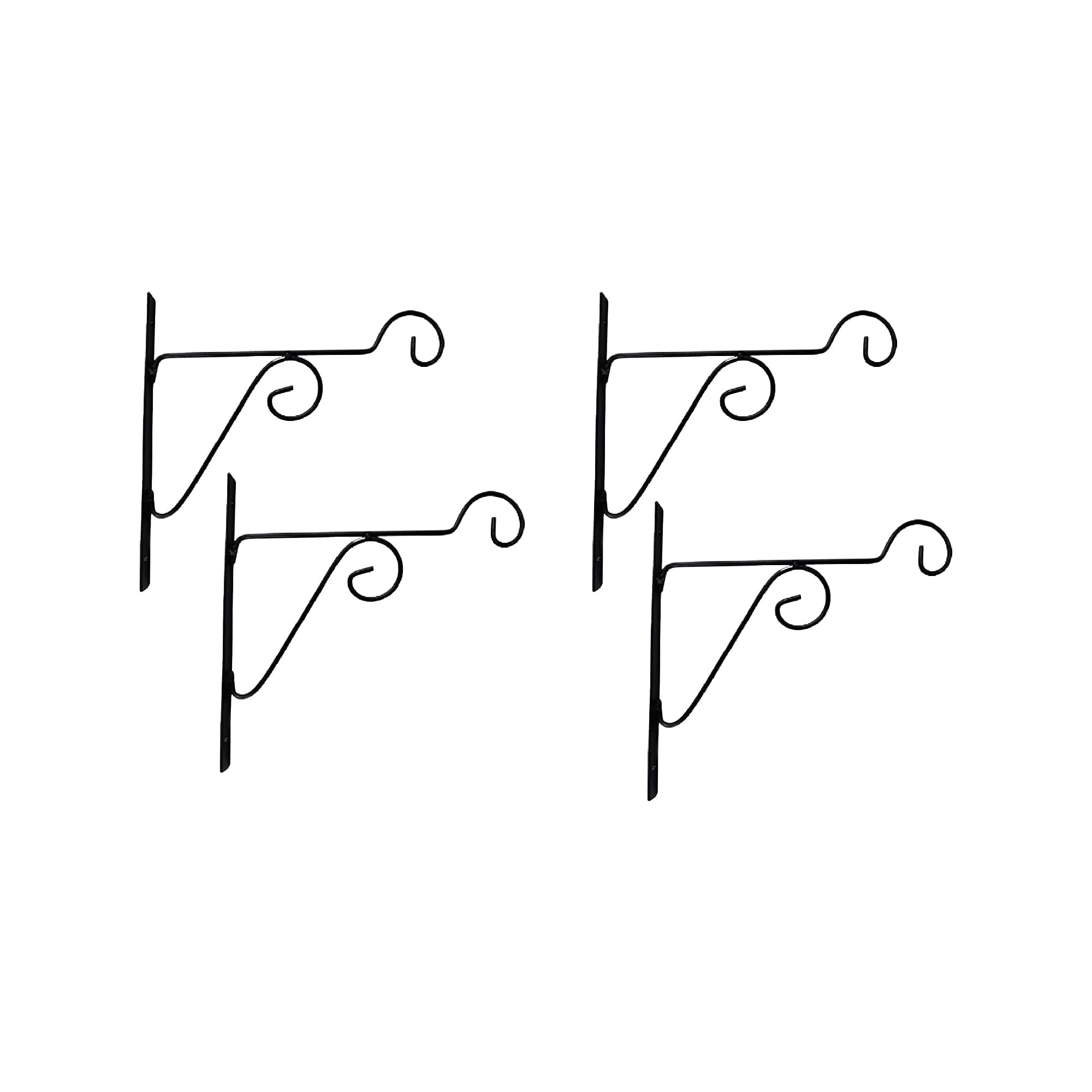 NAYRA Black Color Metal Wall Hanging Brackets for hanging Planters - Metal Hanging Hooks, Holder for Indoor Outdoor Planters Flower Pot Home décor Storage Organiser(Set of 4) (B0BV463M62) Amazon Price History, Amazon Price Tracker