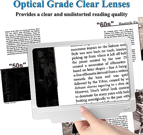 Magnifying Glass for Reading 4X, Full Page Magnifier with 36LEDS - Image 3