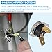 Cutetool D510702 Dryer High Limit Thermostat Auto Reset Function Compatible with Alliance Laundry,Speed Queen, and Huebsch Commercial Washers and Dryers Thermostat Replace D510702, 510702,61886,915728