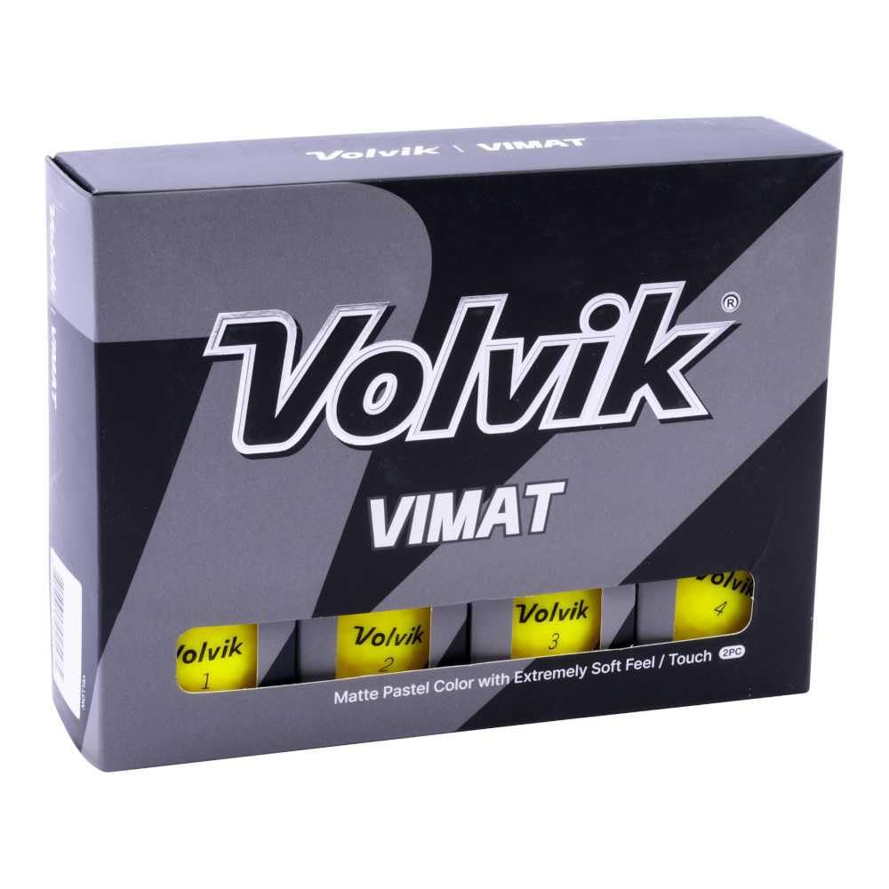 Volvik ViMat Yellow Golf Balls – New for 2025, 85 Compression, Matte, 2 Piece Single Core, Bright Yellow, 12 Pack