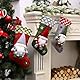 Dremisland Große Weihnachtsstrümpfe 3er Set, 50cm Nikolausstrumpf Weihnachtssocken Kamin 3D Nikolaussocken Personalisierter Hänge Strümpfe für Familienurlaub Weihnachtsfeier Dekoration
