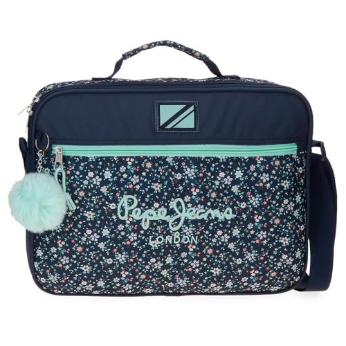 Pepe Jeans Alenka Cartera Escolar Azul 38x28x6 cms Poliéster by Joumma Bags by Joumma Bags