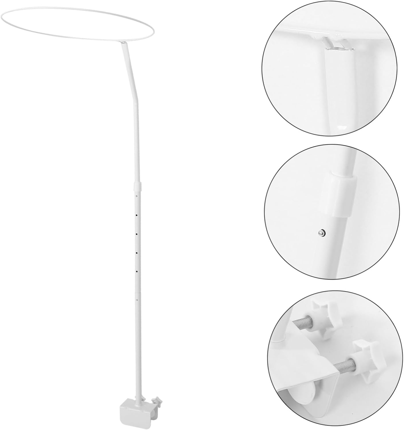 MAGICLULU Mosquito Net Holder Iron Bracket for Crib Canopy Practical Dual Clip Stand for Newborn Cot Mosquito Net Reliable Non Sagging Support for Bed Mesh
