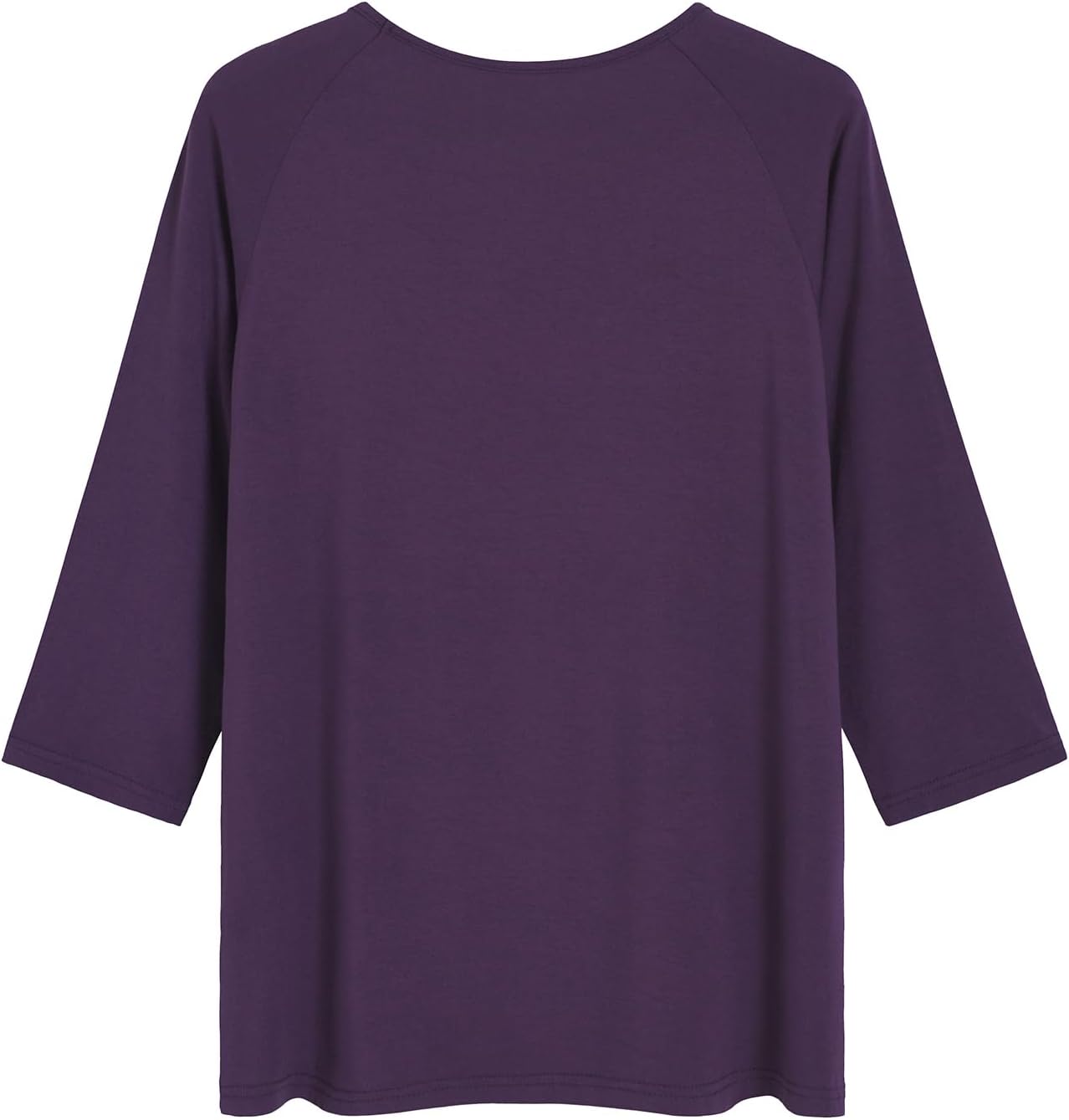 Latuza Women's Viscose Pajama Tops Crewneck 3/4 Sleeves Sleep Tee - Image 2